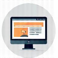 Illustration of a computer screen with a website
