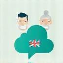 Icon representing English language support
